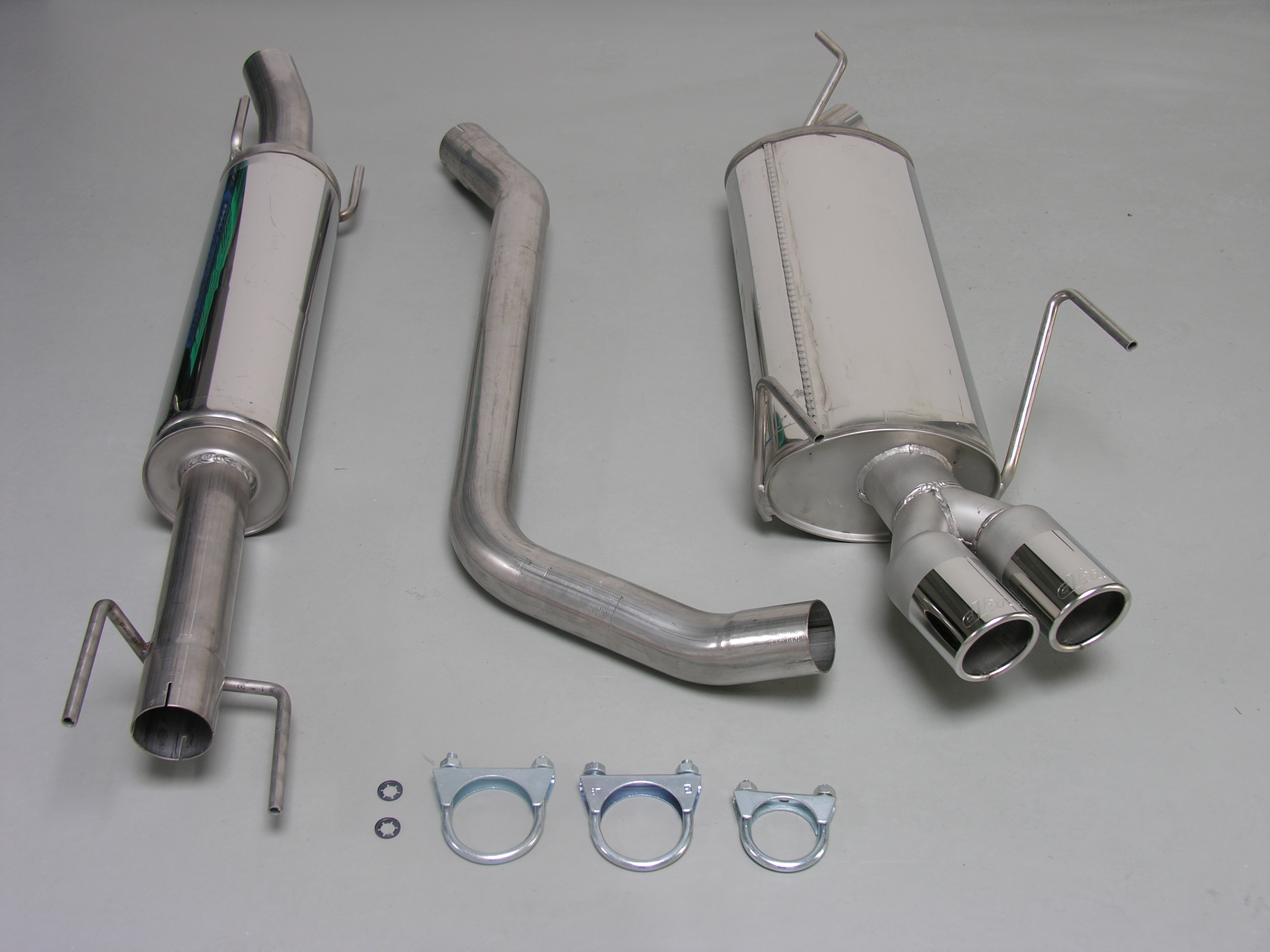 Stainless Steel - Exhaust systems for Opel / Vauxhall  Vectra B fro al  4 Cyl. engines  Tail pipe design 2x80mm