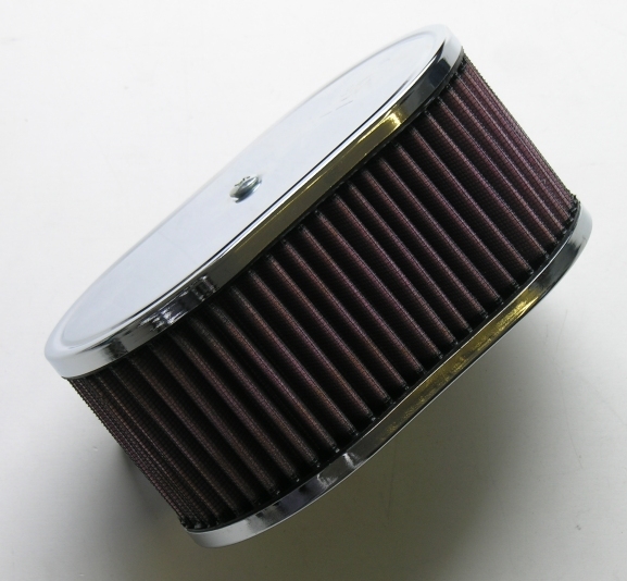 K&N sport air filter chrome 40/45mm,depth 63mm (Carburator system)